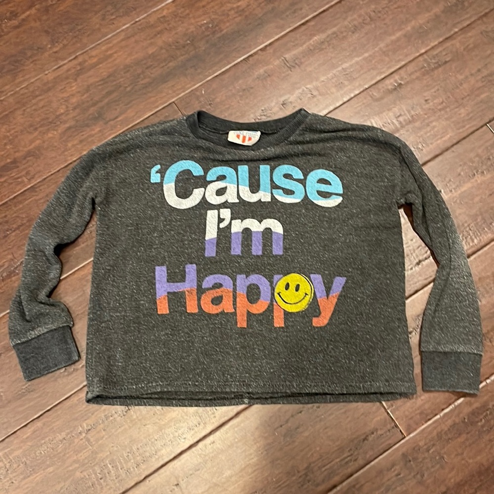 Girls Junk Food long sleeve top. Size 6-7.